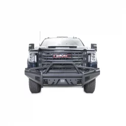 20-C SIERRA 2500/3500 BLACK STEEL ELITE FRONT BUMPER W/ FULL GRILL GUA