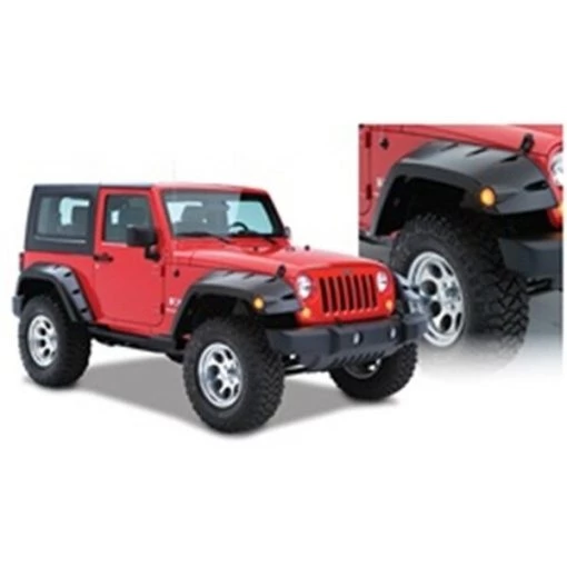 07-17 WRANGLER EXTENDED COVERAGE FRONT FLARE FENDER POCKET STYLE 2PC