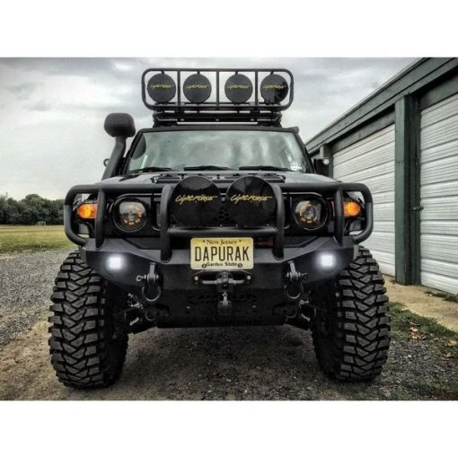 07-11 TOYOTA FJ CRUISER FRONT STEALTH WINCH BUMPER, TITAN GUARD, SATIN BLACK