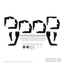 17-17 F250/350 SUPERCAB (6.75FT BED) BLACK PRO TRAXX 5 WTW OVAL NERF STEP BARS