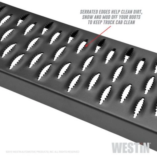 TEXTURED BLACK RUNNING BOARDS 79 INCHES TEXTURED BLACK GRATE STEPS RUNNING BOARD (BRKT SOLD SEP)