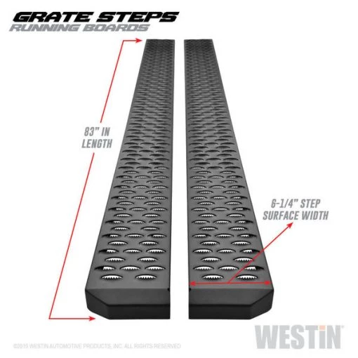 Westin Automotive TEXTURED BLACK RUNNING BOARDS 83 INCHES TEXTURED BLACK GRATE STEPS RUNNING BOARD (BRKT SOLD SEP) 1 TEXTURED BLACK RUNNING BOARDS 83 INCHES TEXTURED BLACK GRATE STEPS RUNNING BOARD (BRKT SOLD SEP)