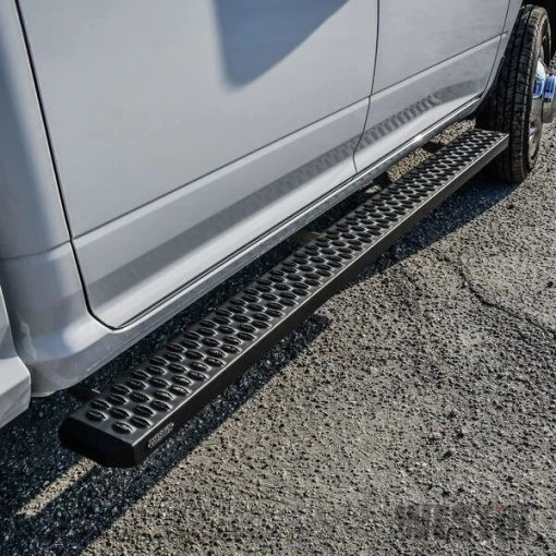 TEXTURED BLACK RUNNING BOARDS 83 INCHES TEXTURED BLACK GRATE STEPS RUNNING BOARD (BRKT SOLD SEP)