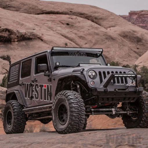 07-17 WRANGLER UNLIMITED TEXTURED BLACK TRIPLE TUBE ROCK RAILS