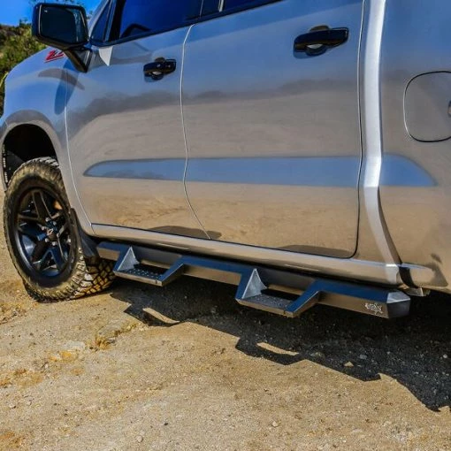 19-C SILVERADO/SIERRA 1500/20-C SILVERADO/SIERRA 2500/3500 CREW CAB TXT BLACK HDX DROP NERF BARS