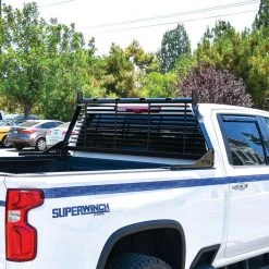 Westin Automotive 99-18 SILVERADO/SIERRA/04-C F150/07-C TUNDRA HDX LOUVERED HEADACHE RACK BLACK