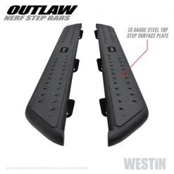 14-18 SILVERADO/SIERRA 1500/15-C SILV/SIERRA 2500/3500 CREW TEXTURED BLACK OUTLAW NERF STEP BARS
