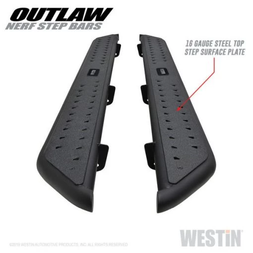 14-18 SILVERADO/SIERRA 1500/15-C SILV/SIERRA 2500/3500 CREW TEXTURED BLACK OUTLAW NERF STEP BARS