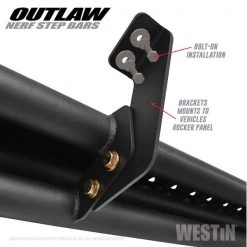 14-18 SILVERADO/SIERRA 1500/15-C SILV/SIERRA 2500/3500 CREW TEXTURED BLACK OUTLAW NERF STEP BARS
