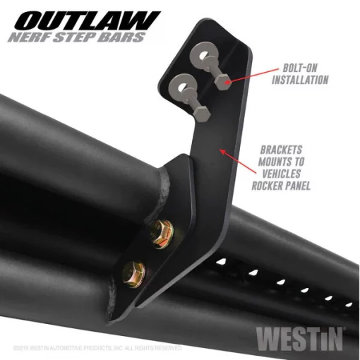 14-C 4RUNNER SR5/TRD/TRD PRO(EXCL LIMITED & NIGHTSHADE)TEXTURED BLACK OUTLAW NERF STEP BARS