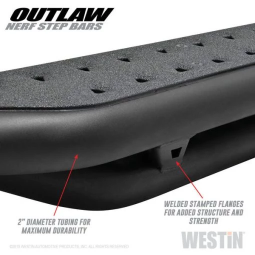 19-C RAM 1500 CREW CAB(EXCL. 19-C RAM 1500 CLASSIC)TEXTURED BLACK OUTLAW NERF STEP BARS
