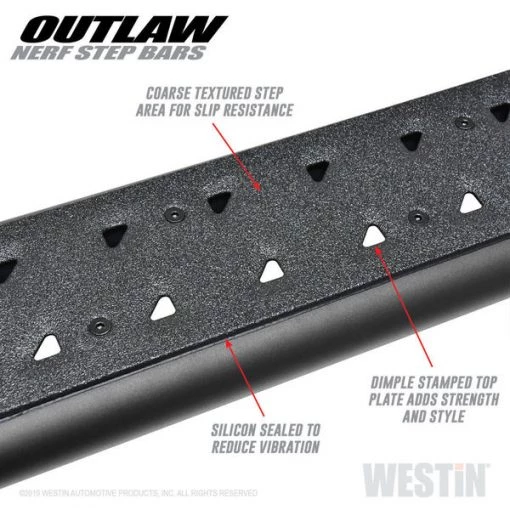19-C RAM 1500 CREW CAB(EXCL. 19-C RAM 1500 CLASSIC)TEXTURED BLACK OUTLAW NERF STEP BARS