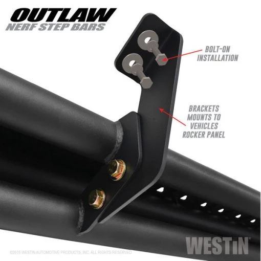 19-C RAM 1500 CREW CAB(EXCL. 19-C RAM 1500 CLASSIC)TEXTURED BLACK OUTLAW NERF STEP BARS
