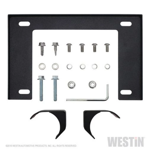 ACCESSORY FOR OUTLAW FRONT BUMPER OUTLAW BUMPER LICENSE PLATE MOUNT TXT BLK