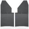 Husky Liner KICK BACK MUD FLAPS 14IN WIDE - BLACK TOP AND STAINLESS STEEL WEIGHT