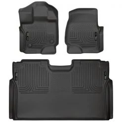 15-C F150 SUPERCREW FRONT & 2ND SEAT FLOOR LINERS WEATHERBEATER SERIES