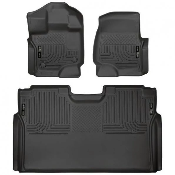 15-C F150 SUPERCREW FRONT & 2ND SEAT FLOOR LINERS WEATHERBEATER SERIES