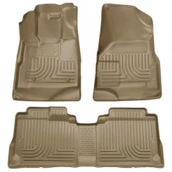 10-15 SRX CUSTOM MOLDED FRONT & 1 PC SECOND SEAT FLOOR LINERS TAN