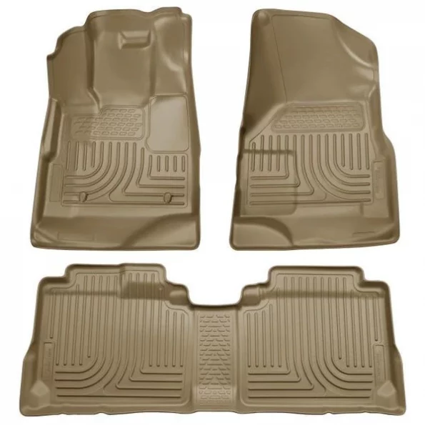 10-15 SRX CUSTOM MOLDED FRONT & 1 PC SECOND SEAT FLOOR LINERS TAN