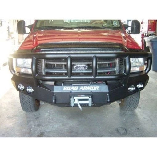99-04 FORD SUPER DUTY FRONT STEALTH WINCH BUMPER, TITAN II GUARD, SATI