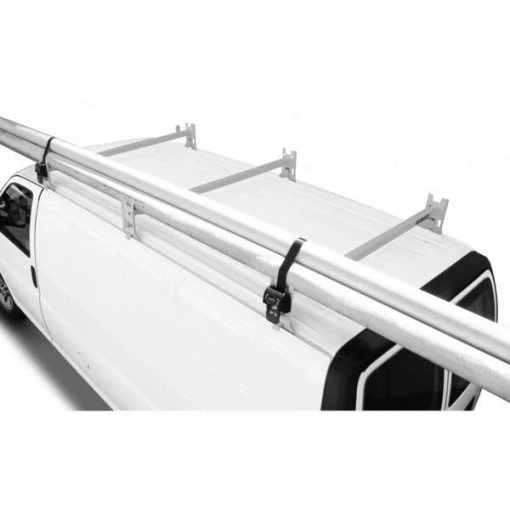 UTILITY VAN RACK 2 CROSS BAR-RAIN GUTTER MOUNT VAN ROOF RACKS WHITE