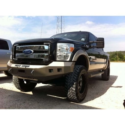 11-16 FORD SUPER DUTY FRONT STEALTH WINCH BUMPER-SQUARE LIGHT HOLES FO