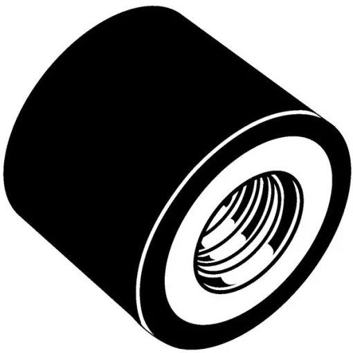 5/16" x 5/8" Rubber Female Cylinder Bumper Mount 2PK