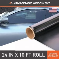 Motoshield Pro Nano Ceramic Tint Film 24 Inches x 10 Feet (5%)