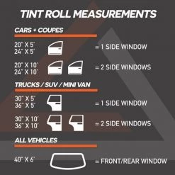 Nano Ceramic Tint Film 36 Inches x 10 Feet (5%)