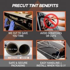 Motoshield Pro Precut Ceramic Tint Film, All Vehicles-RearWindshieldOnly, AnyTintShade 7 Precut Ceramic Tint Film, All Vehicles-RearWindshieldOnly, AnyTintShade