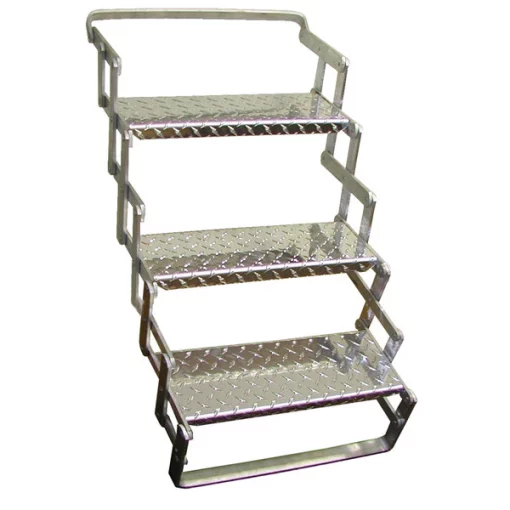 C.R. Brophy AS03 Aluminum Scissor Steps – 3 Step, 24" – 30" Vert. Ext.