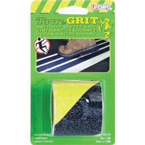 Life Safe RE175 Anti-Slip Safety Grip Tape – 2 in. x 5 in., Yellow/Black