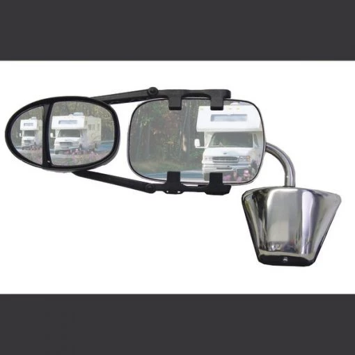 Prime Products 30-0083 XLR Dual Head Ratchet Series Clip-On Tow Mirror