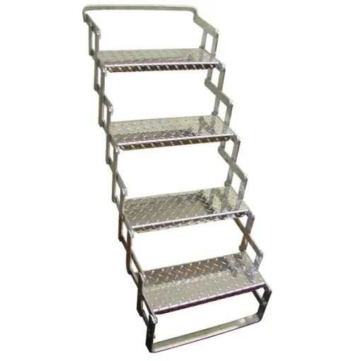 C.R. Brophy AS04 Aluminum Scissor Steps – 4 Step, 31" – 40" Vert. Ext.