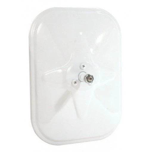 MIRROR-WHITE-ROLLED-RIM W/BALL SWIVEL