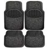 Pilot Black Rubber Sponge Floor Mat 4 Piece