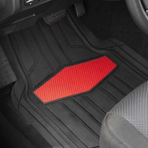 4 Pc Sport Rubber Blk/Red