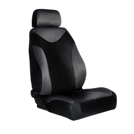 Carbon Black, Gray Low Back Seat Cover, Pk2