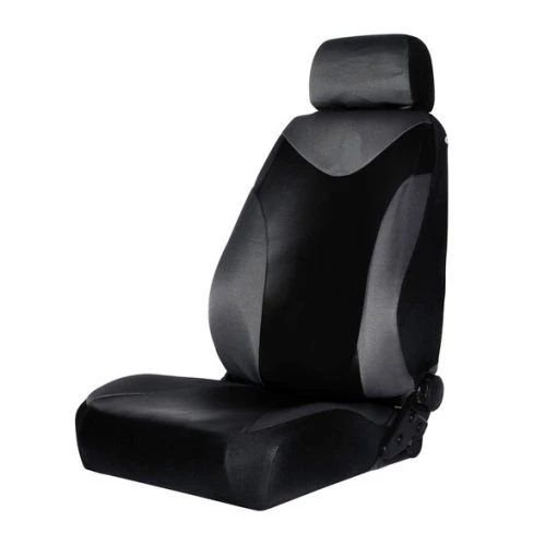 Carbon Black, Gray Low Back Seat Cover, Pk2
