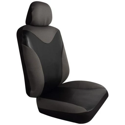 Carbon Black, Gray Low Back Seat Cover, Pk2