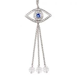Lunna Silver Evil Eye Pendant