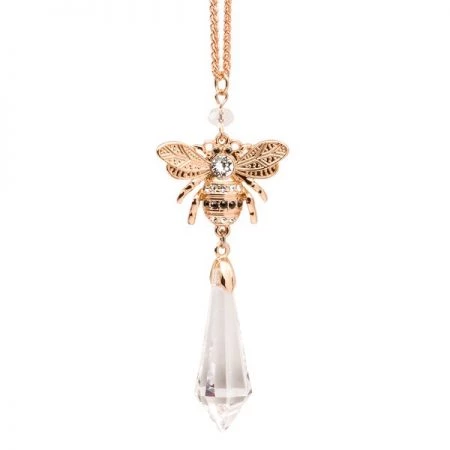 Lunna Rose Gold Bee Pendant