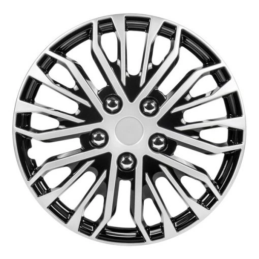 16" Black And Silver Wheel Cover, WH141-16S-B