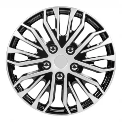 Pilot 17" Black And Silver Wheel Cover, WH141-17S-B
