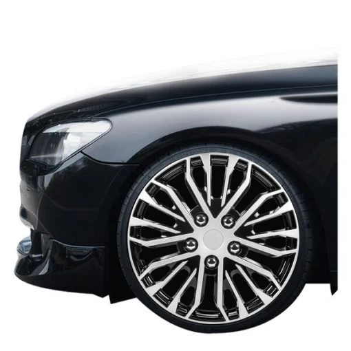 17" Black And Silver Wheel Cover, WH141-17S-B