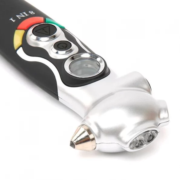 WORKPRO 8-in-1 Digital Tire Gauge, Flashlight, Glass Breaker, Cutter