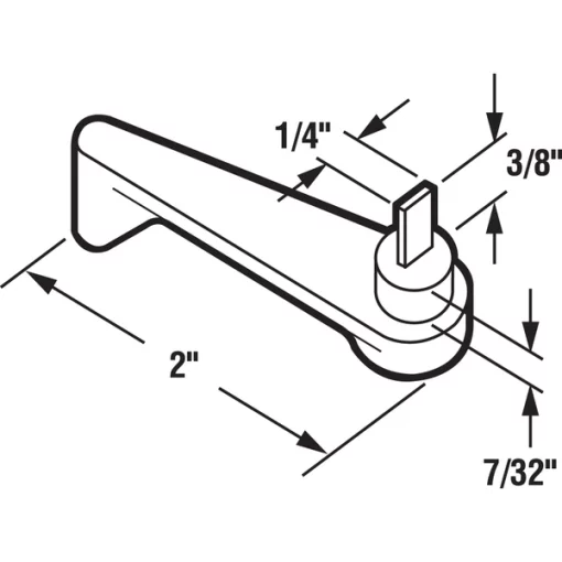 Black Plastic, Sliding Door Latch Lever