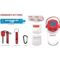 Aqualite Solar Powered Lantern & Basic Emergency Kit