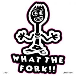 Decalmania Decal - 3in What The Fork, PK 2