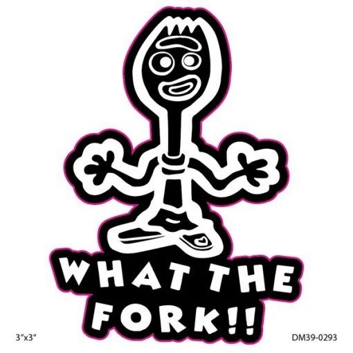 Decal – 3in What The Fork, PK 2
